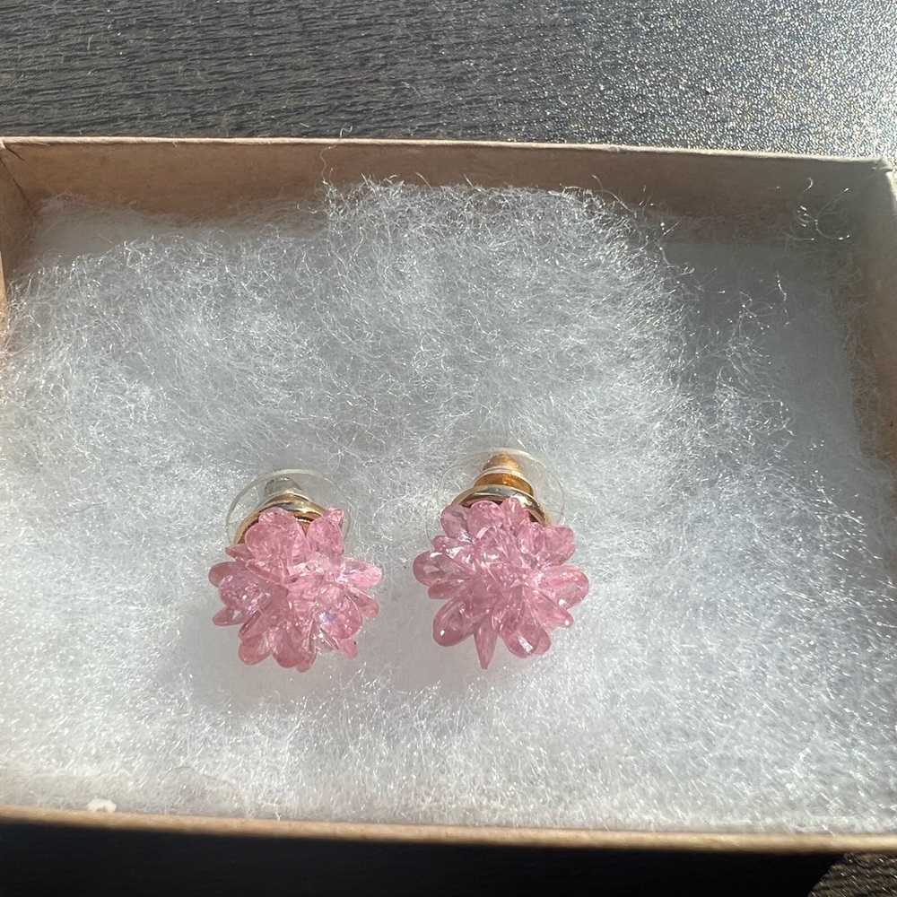 Kate spade glass pink cluster earrings